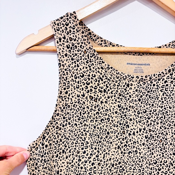 AMAZON ESSENTIALS Cheetah beige dress - Picture 2 of 5
